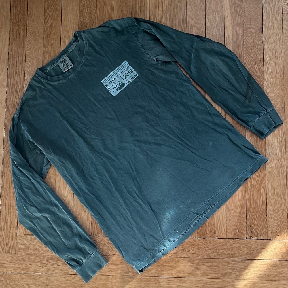 Men's Long-Sleeve Crew Neck Shirt - Dark Green